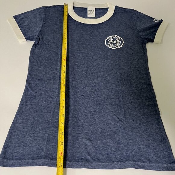 Victoria Secret Pink XS Ringer Tee T Shirt Graphic Short Sleeve Crew Neck - Picture 10 of 11